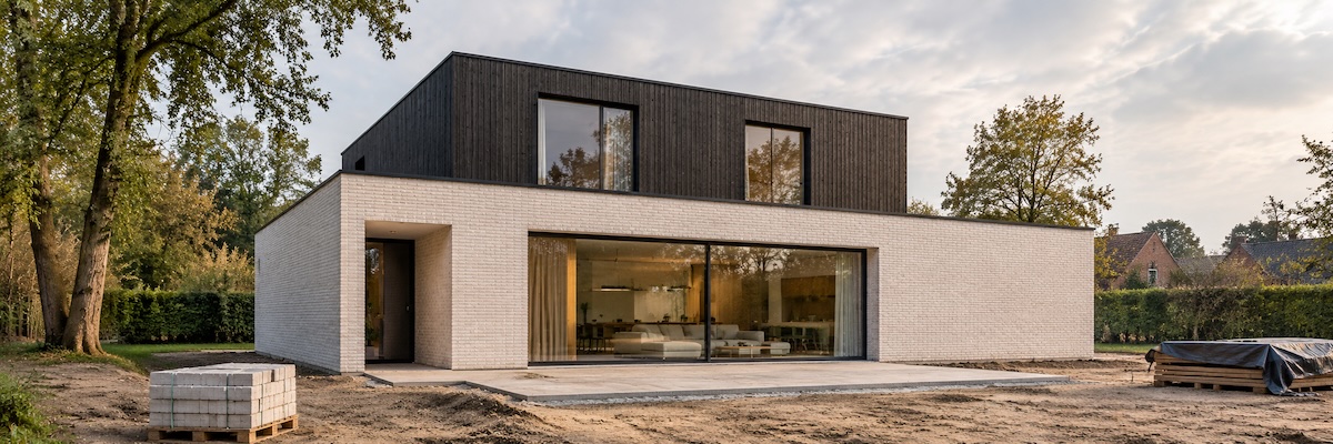 Nieuwbouwwoning in aanbouw